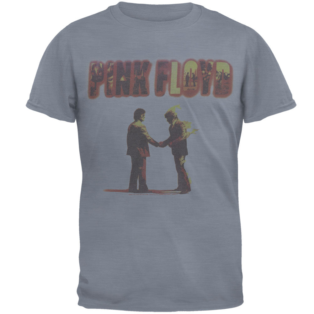 Pink Floyd - Burning Man Soft Mens T Shirt Men's T-Shirts Oldglory.com MD Grey
