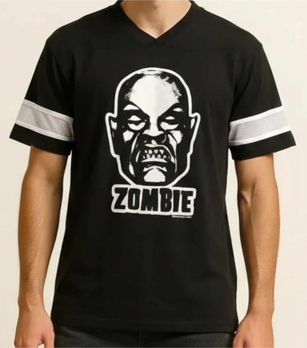 Rob Zombie - Robot Head Vintage Premium Winterland Productions Football Jersey T Shirt Men's Football Jerseys Rob Zombie