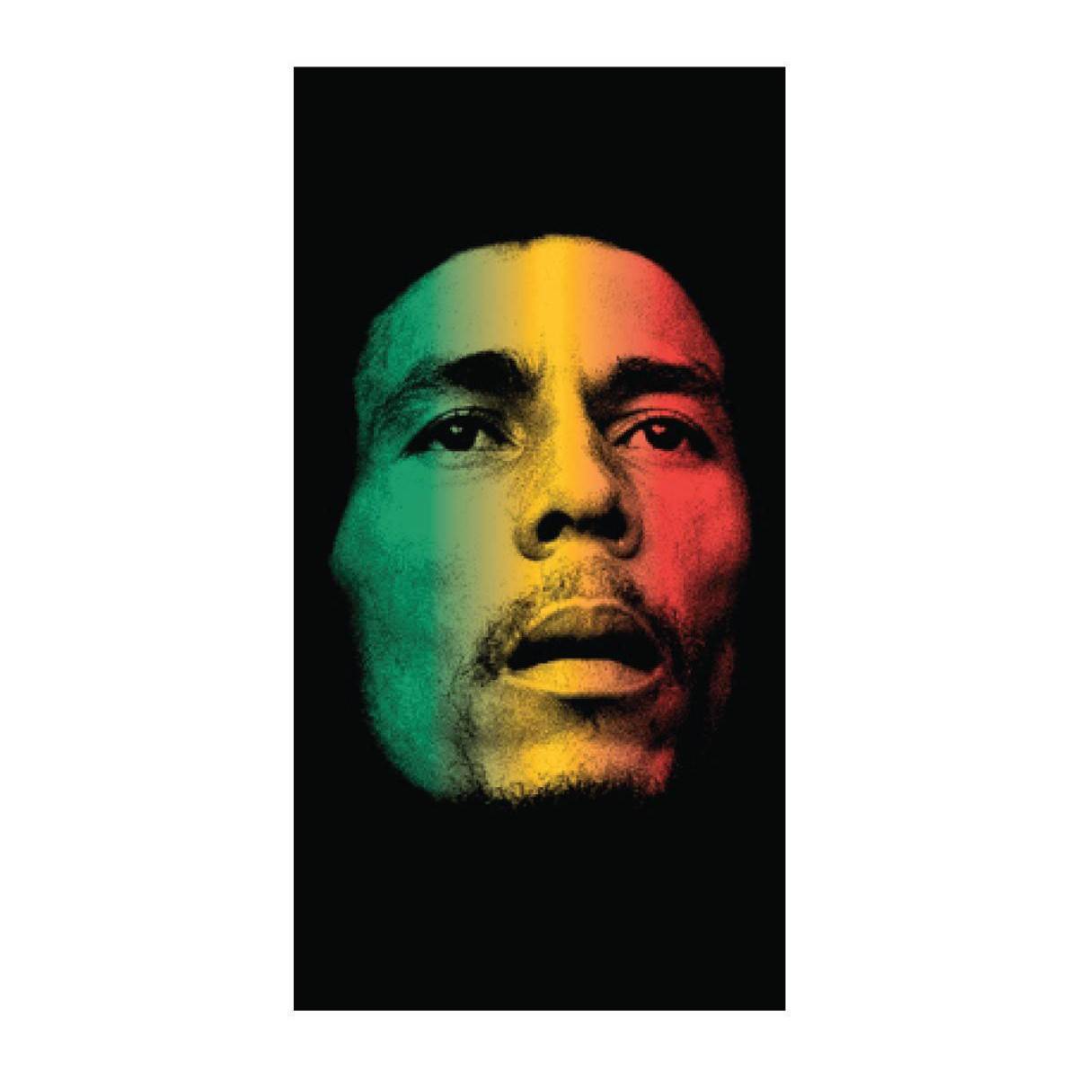 Bob Marley - Rasta Face Beach Towel Beach Towels Zion OS Black