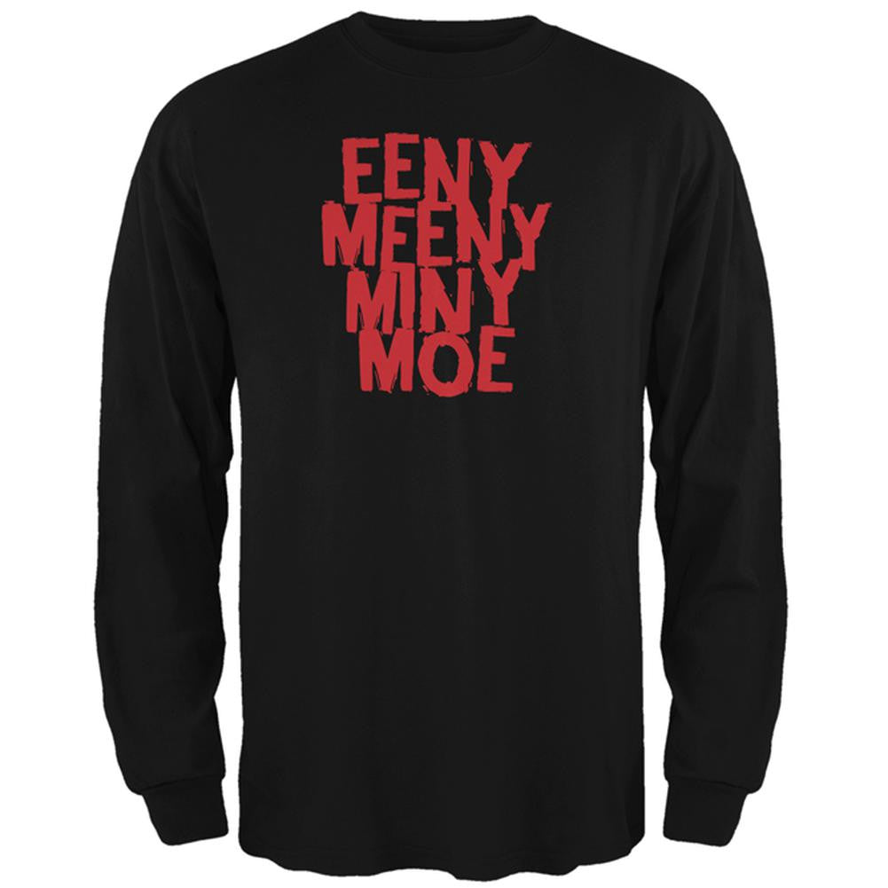 Eeny Meeny Miny Moe Mens Long Sleeve T Shirt Men's Long Sleeves Old Glory 2XL Black 