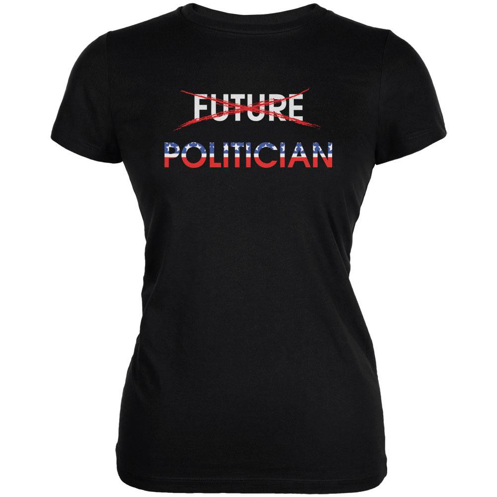 Graduation - Future Politician Juniors Soft T Shirt Juniors T-Shirts Old Glory 2XL Black 