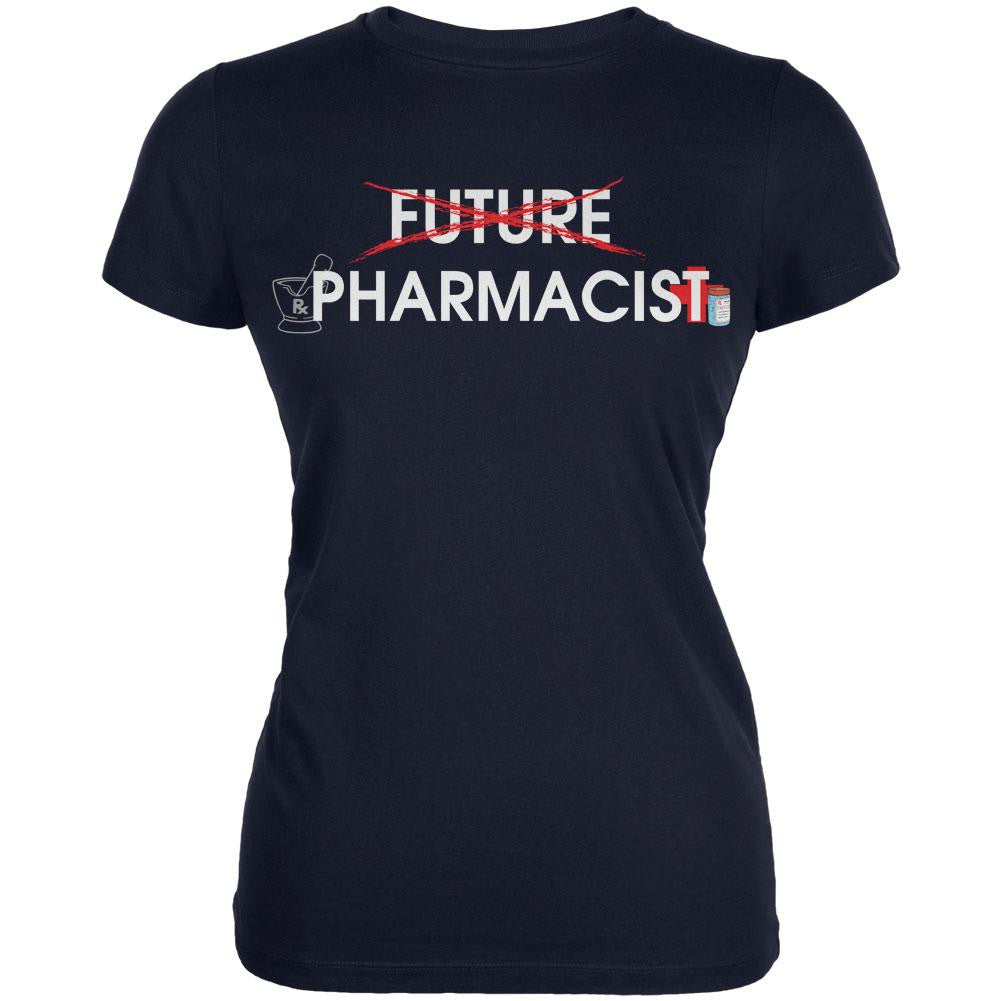 Graduation - Future Pharmacist Juniors Soft T Shirt Juniors T-Shirts Old Glory 2XL Navy 