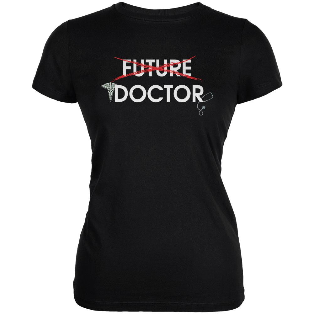 Graduation - Future Doctor Juniors Soft T Shirt Juniors T-Shirts Old Glory 2XL Black 