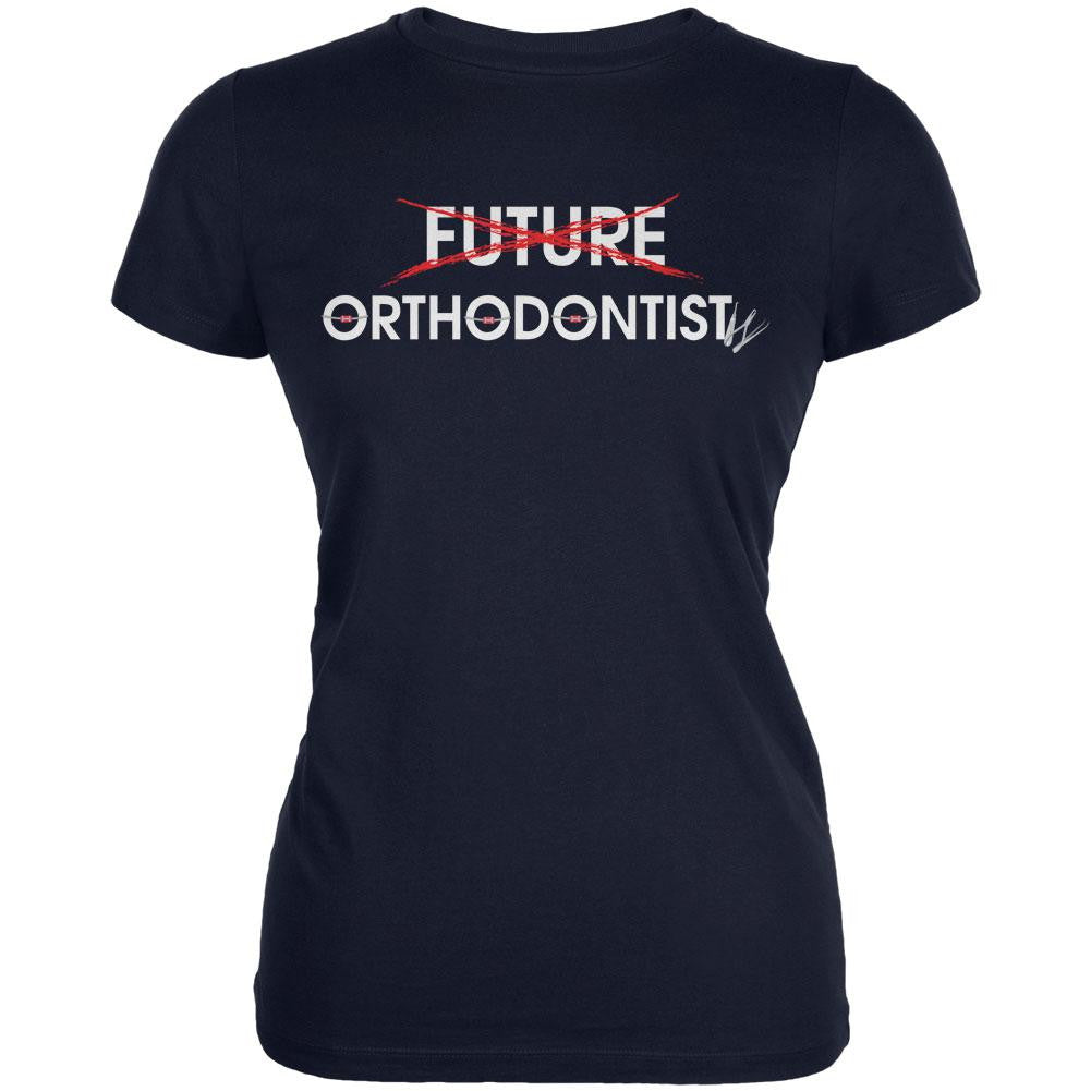 Graduation - Future Orthodontist Juniors Soft T Shirt Juniors T-Shirts Old Glory 2XL Navy 