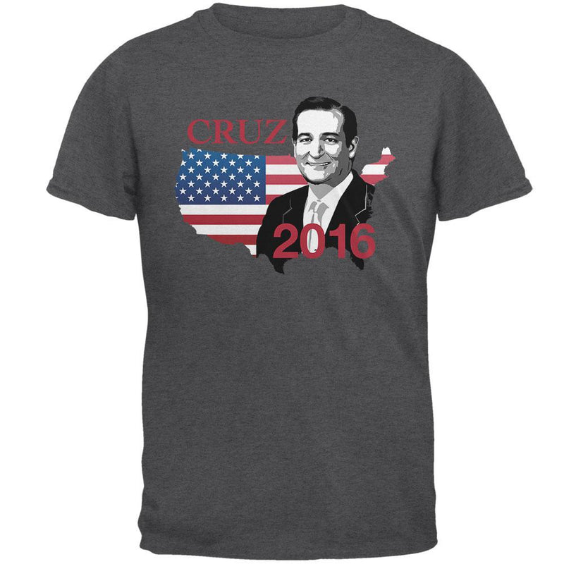 Election 2016 Ted Cruz USA Mens T Shirt Men's T-Shirts Old Glory 2XL Grey 