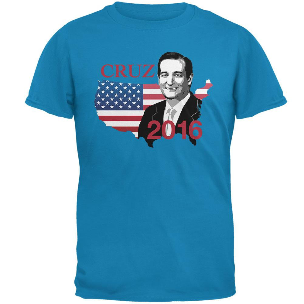 Election 2016 Ted Cruz USA Mens T Shirt Men's T-Shirts Old Glory 2XL Blue 