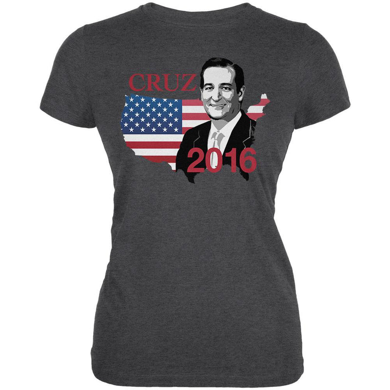 Election 2016 Ted Cruz USA Juniors Soft T Shirt Juniors T-Shirts Old Glory 2XL Black 