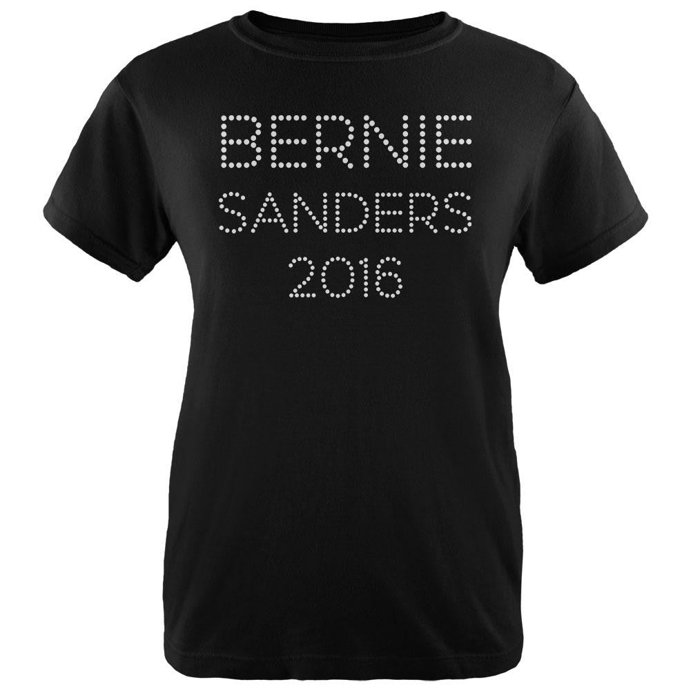 Election 2016 Bernie Sanders Light Sign Womens T Shirt Women's T-Shirts Old Glory LG Black 