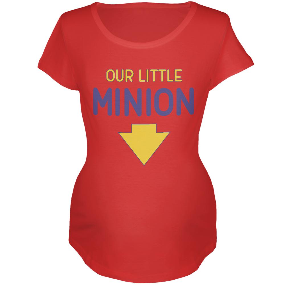 Our Little Minion Maternity Soft T Shirt Maternity T-Shirts Old Glory 2XL Red 