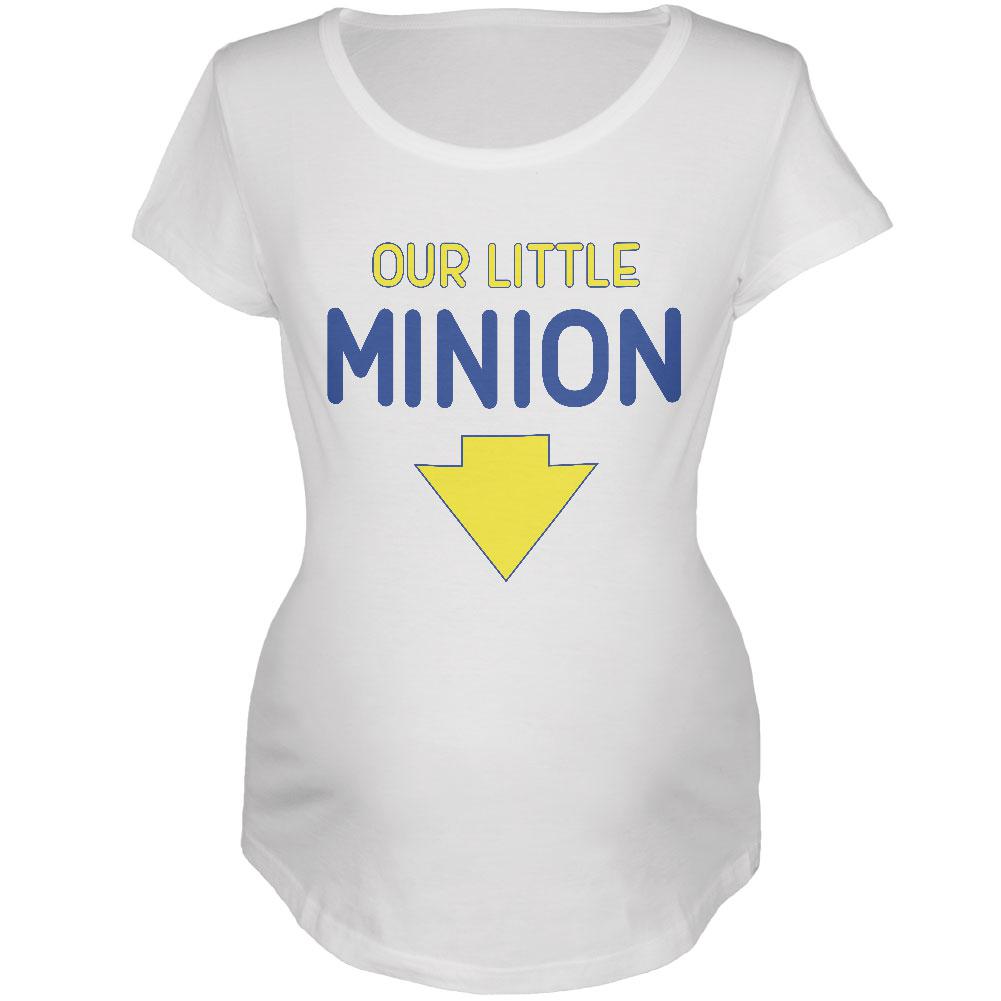 Our Little Minion Maternity Soft T Shirt Maternity T-Shirts Old Glory 2XL White 