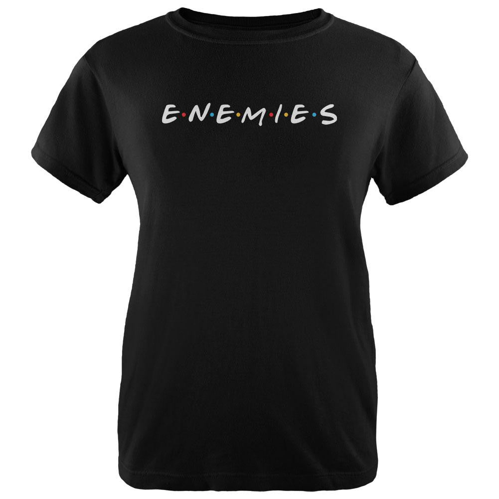 Enemies Parody Womens T Shirt Women's T-Shirts Old Glory LG Black 