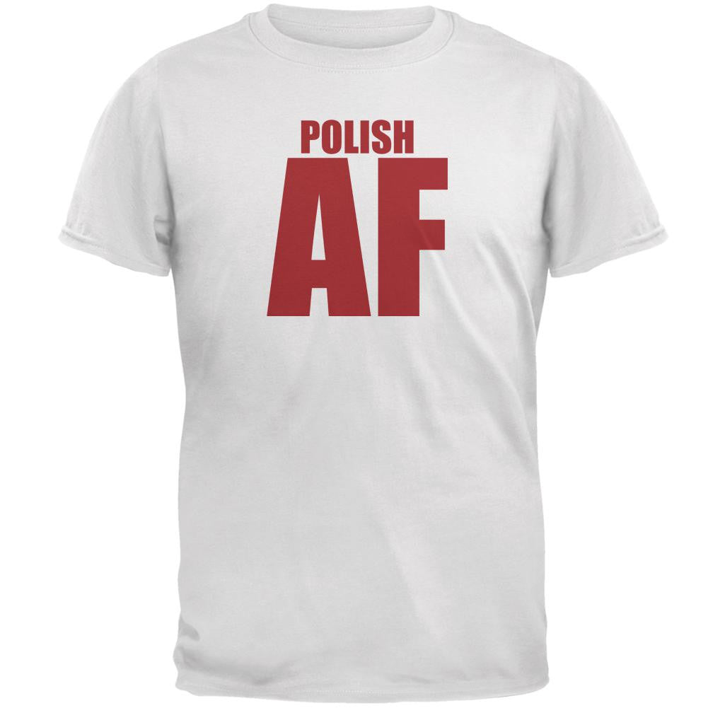 Polish AF Mens T Shirt Men's T-Shirts Old Glory 2XL White 