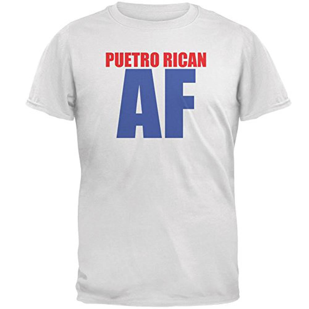 Puerto Rican AF Mens T Shirt Men's T-Shirts Old Glory 2XL White 