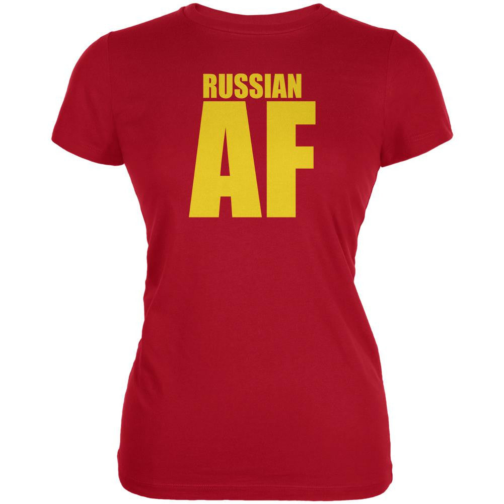 Russian AF Juniors Soft T Shirt Juniors T-Shirts Old Glory 2XL Red 