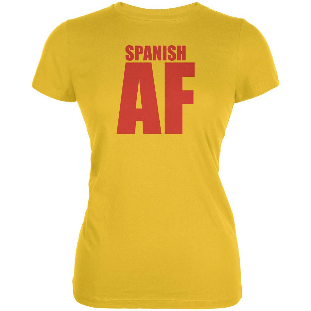 Spanish AF Juniors Soft T Shirt Juniors T-Shirts Old Glory 2XL Yellow 