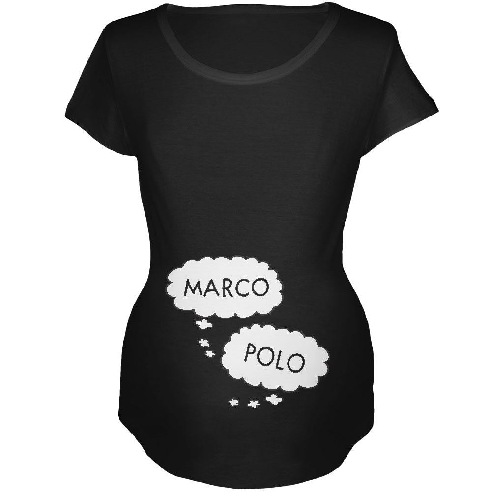 Speech Bubble Marco Polo Twins Maternity Soft T Shirt Maternity T-Shirts Old Glory 2XL Black 