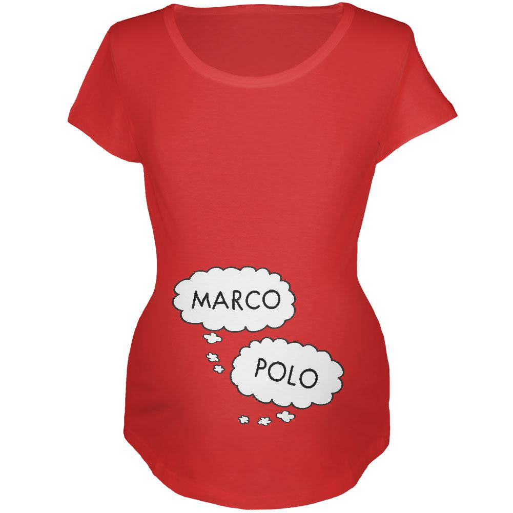 Speech Bubble Marco Polo Twins Maternity Soft T Shirt Maternity T-Shirts Old Glory 2XL Red 