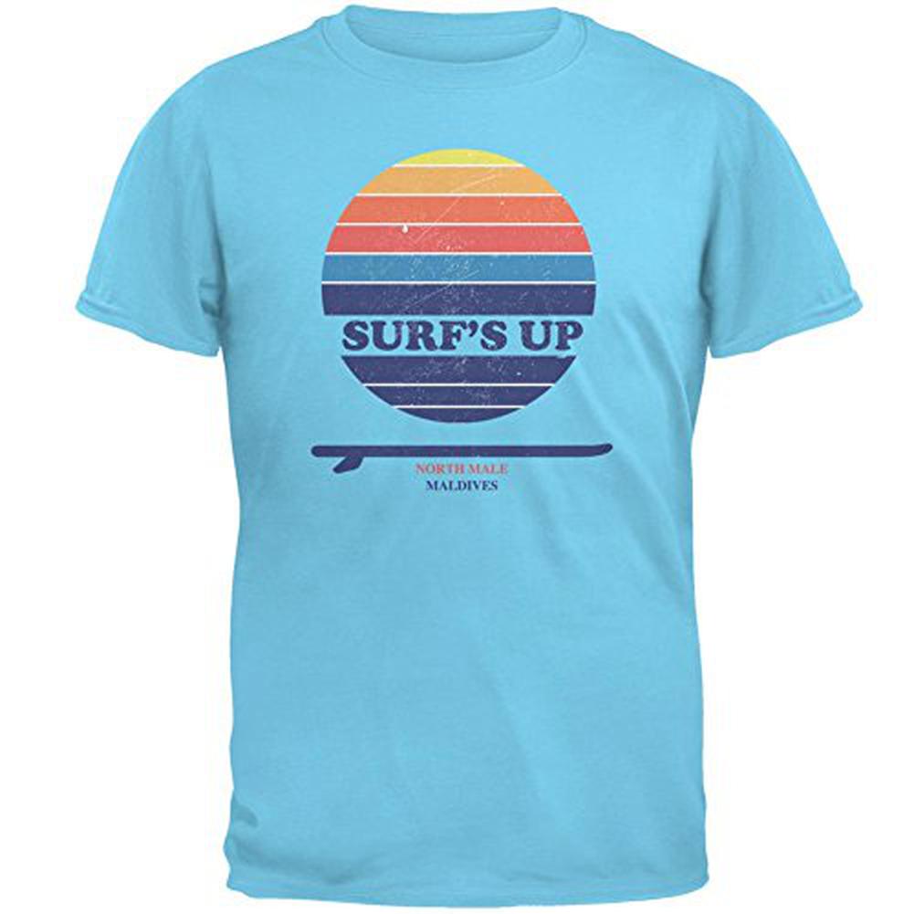 Surf's Up North Male Maldives Mens T Shirt Men's T-Shirts Old Glory 2XL Blue 