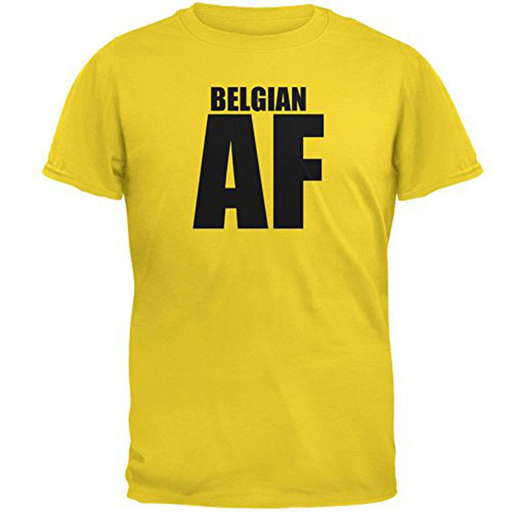 Belgian AF Mens T Shirt Men's T-Shirts Old Glory 2XL Gold 