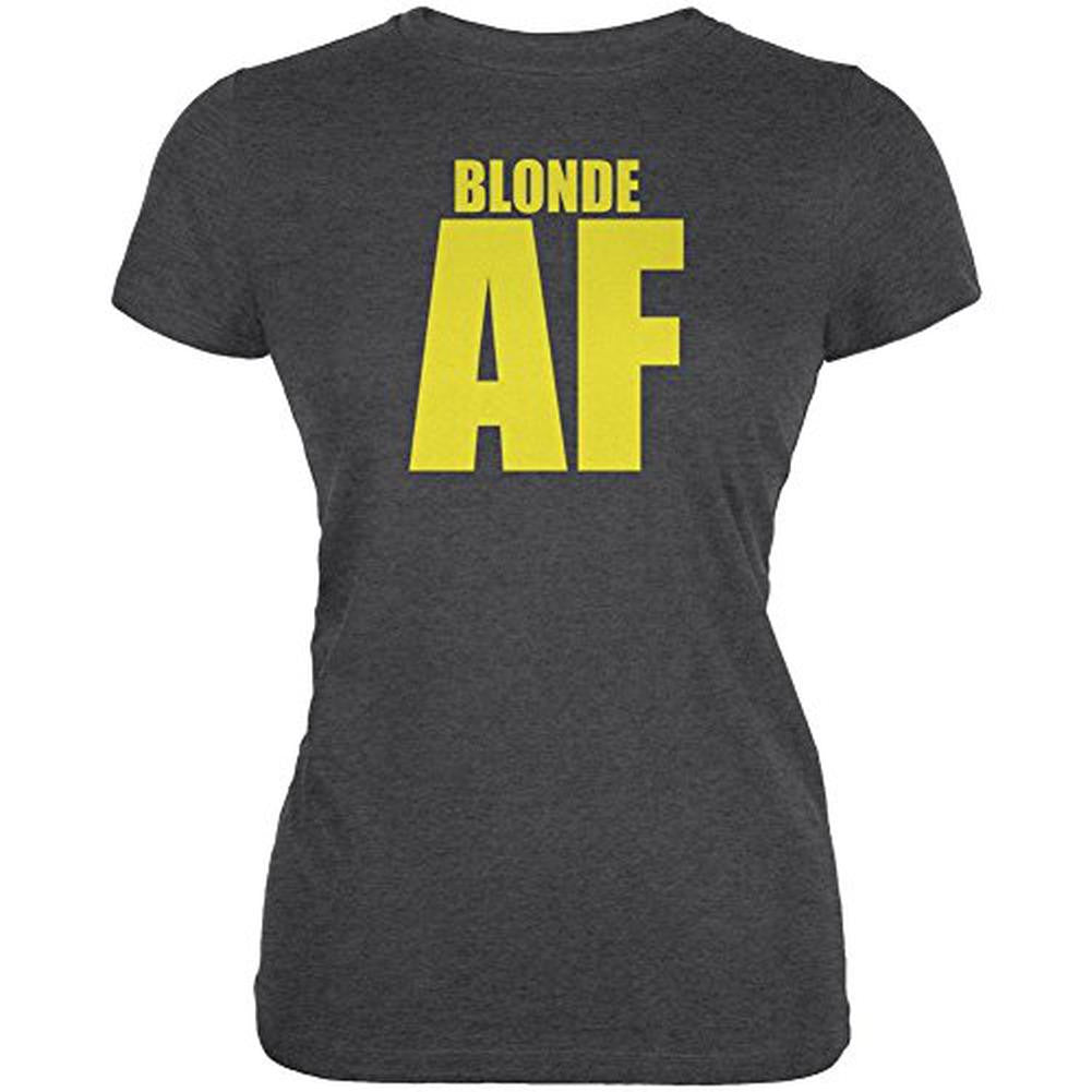 Blonde AF Juniors Soft T Shirt Juniors T-Shirts Old Glory 2XL Black 