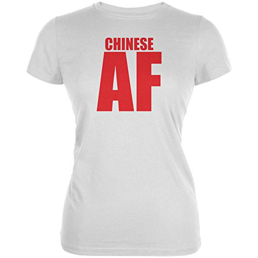 Chinese AF Juniors Soft T Shirt Juniors T-Shirts Old Glory 2XL White 