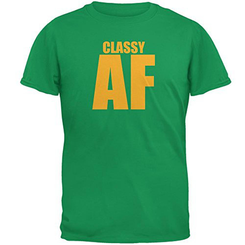 Classy AF Mens T Shirt Men's T-Shirts Old Glory 2XL Green 