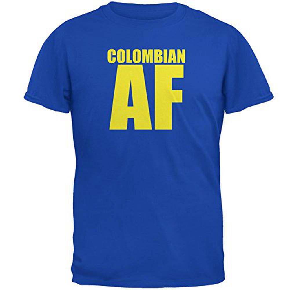 Colombian AF Mens T Shirt Men's T-Shirts Old Glory 2XL Blue 