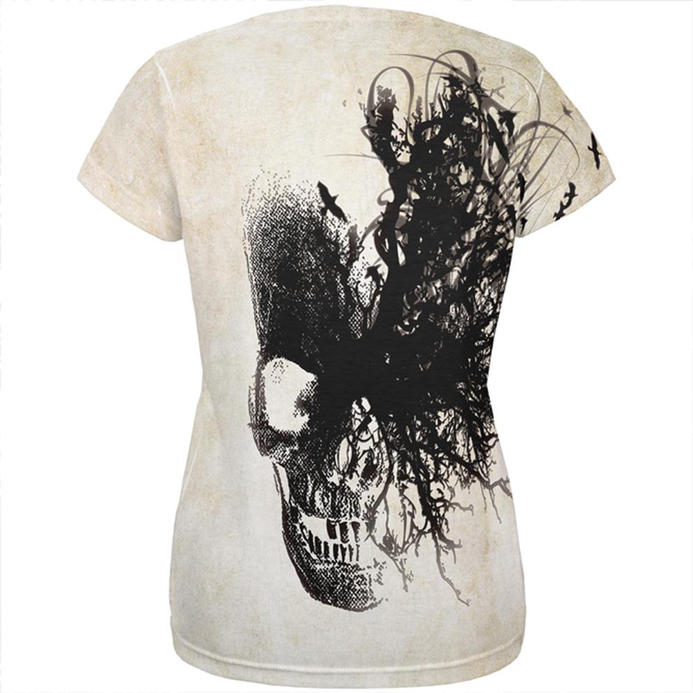 Dreaming Skull All Over Womens T Shirt Women's T-Shirts Old Glory   