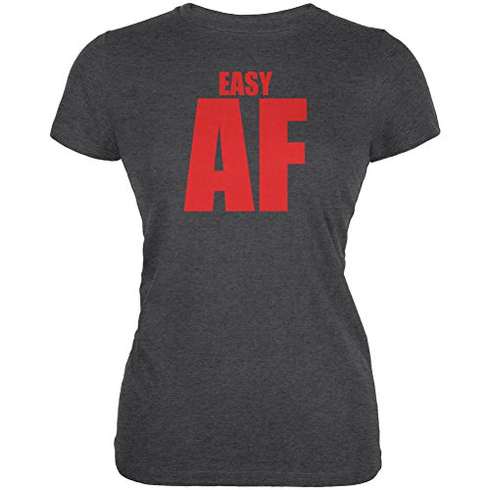 Easy AF Juniors Soft T Shirt Juniors T-Shirts Old Glory 2XL Black 