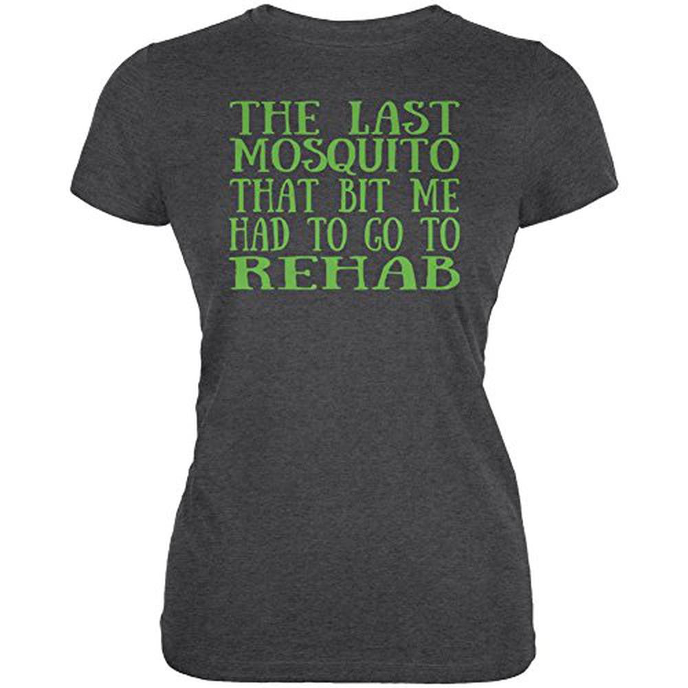 Funny Mosquito Rehab Juniors Soft T Shirt Juniors T-Shirts Old Glory 2XL Black 