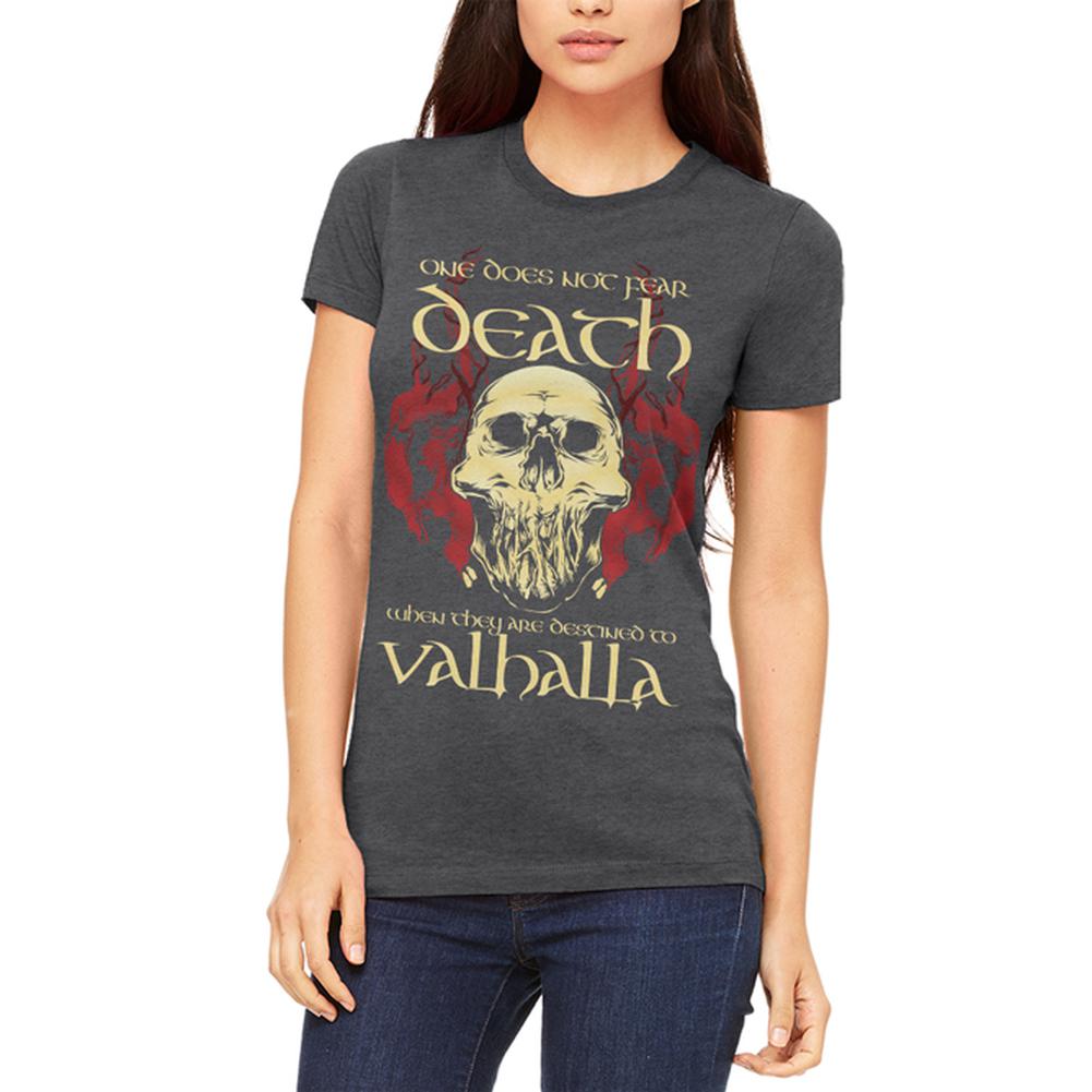 Viking Death Valhalla Juniors Soft T Shirt Juniors T-Shirts Old Glory 2XL Dark Heather 