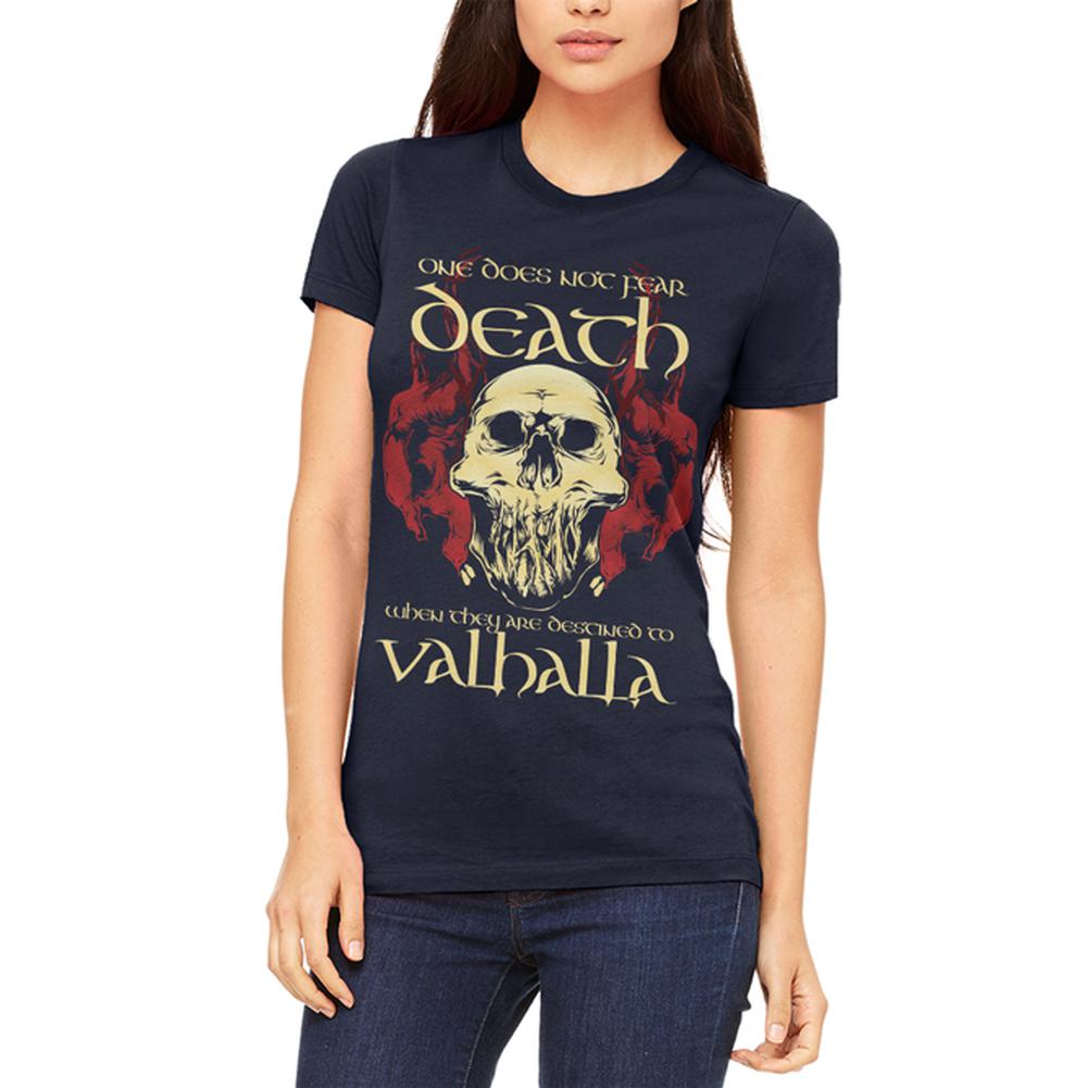 Viking Death Valhalla Juniors Soft T Shirt Juniors T-Shirts Old Glory 2XL Navy 