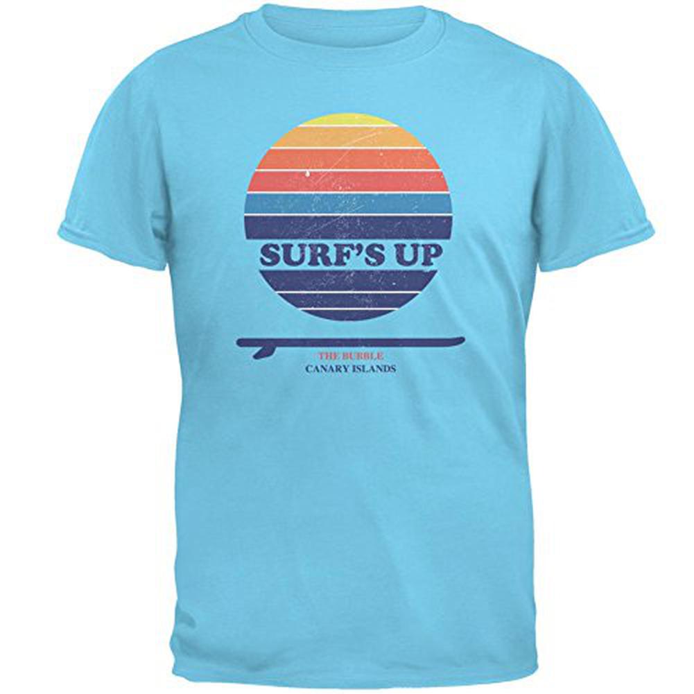 Surf's Up The Bubble Canary Islands Mens T Shirt Men's T-Shirts Old Glory 2XL Blue 