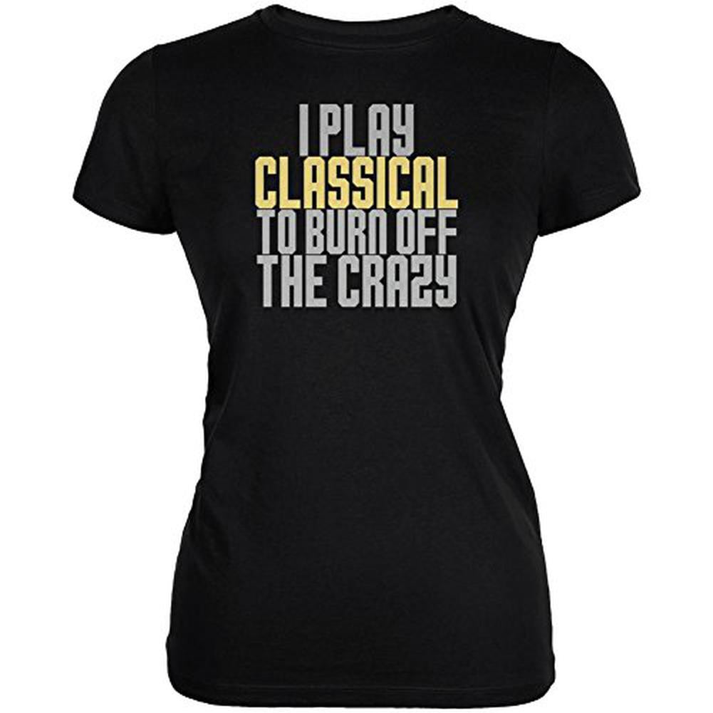 Play Classical Burn Crazy Juniors Soft T Shirt Men's T-Shirts Old Glory 2XL Black 