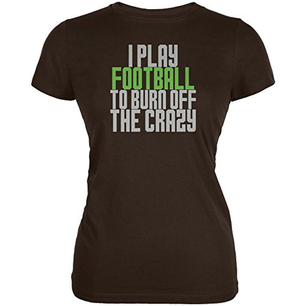 Play Football Burn Crazy Juniors Soft T Shirt Juniors T-Shirts Old Glory 2XL Brown 