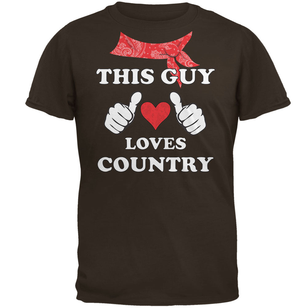 This Guy Loves Country Mens T Shirt Men's T-Shirts global 2XL Brown 