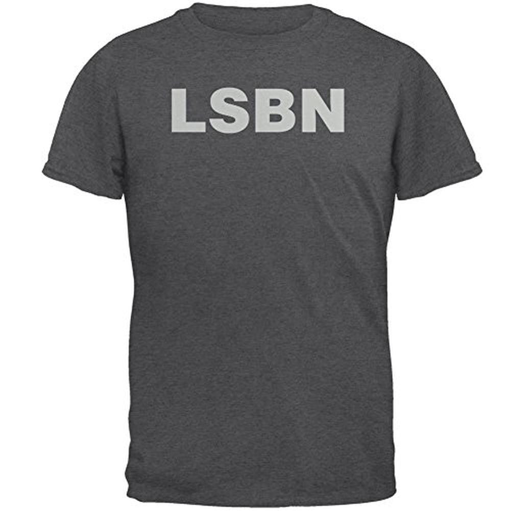 LSBN Lesbian Pride Mens T Shirt Men's T-Shirts Old Glory 2XL Grey 