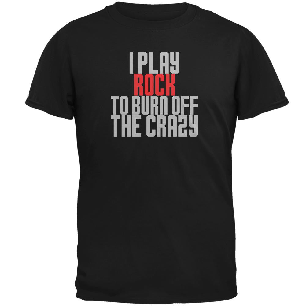 Play Rock Burn Crazy Mens T Shirt Men's T-Shirts Old Glory 2XL Black 