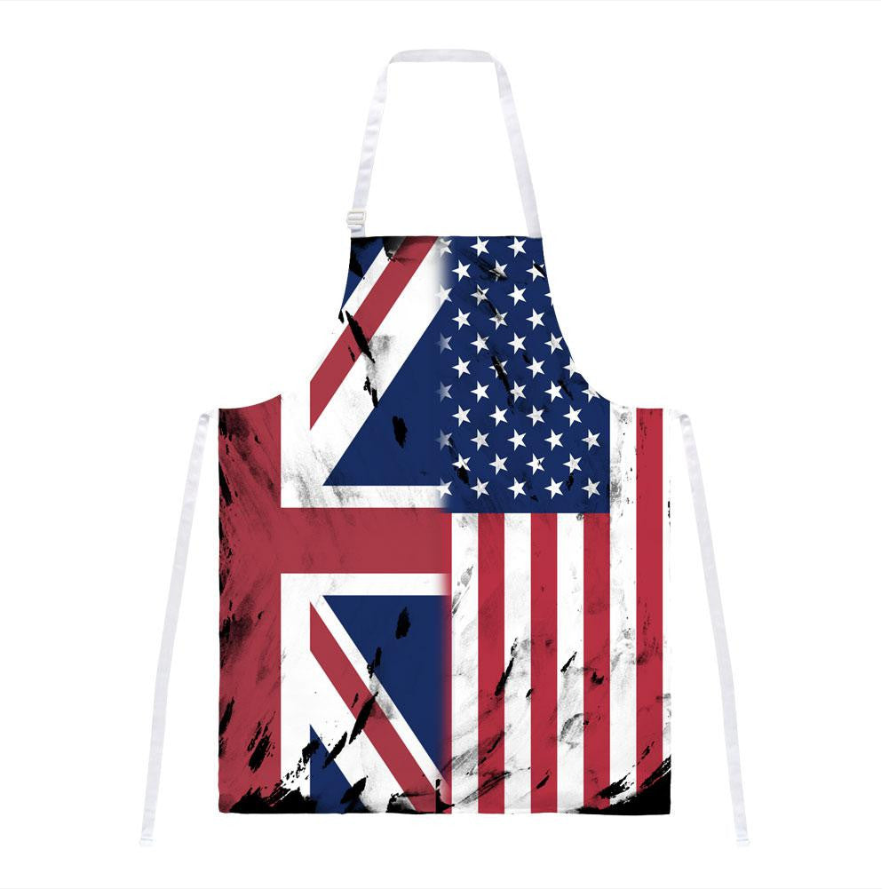 British UK American USA Flag All Over Apron Aprons Old Glory OS Multi 