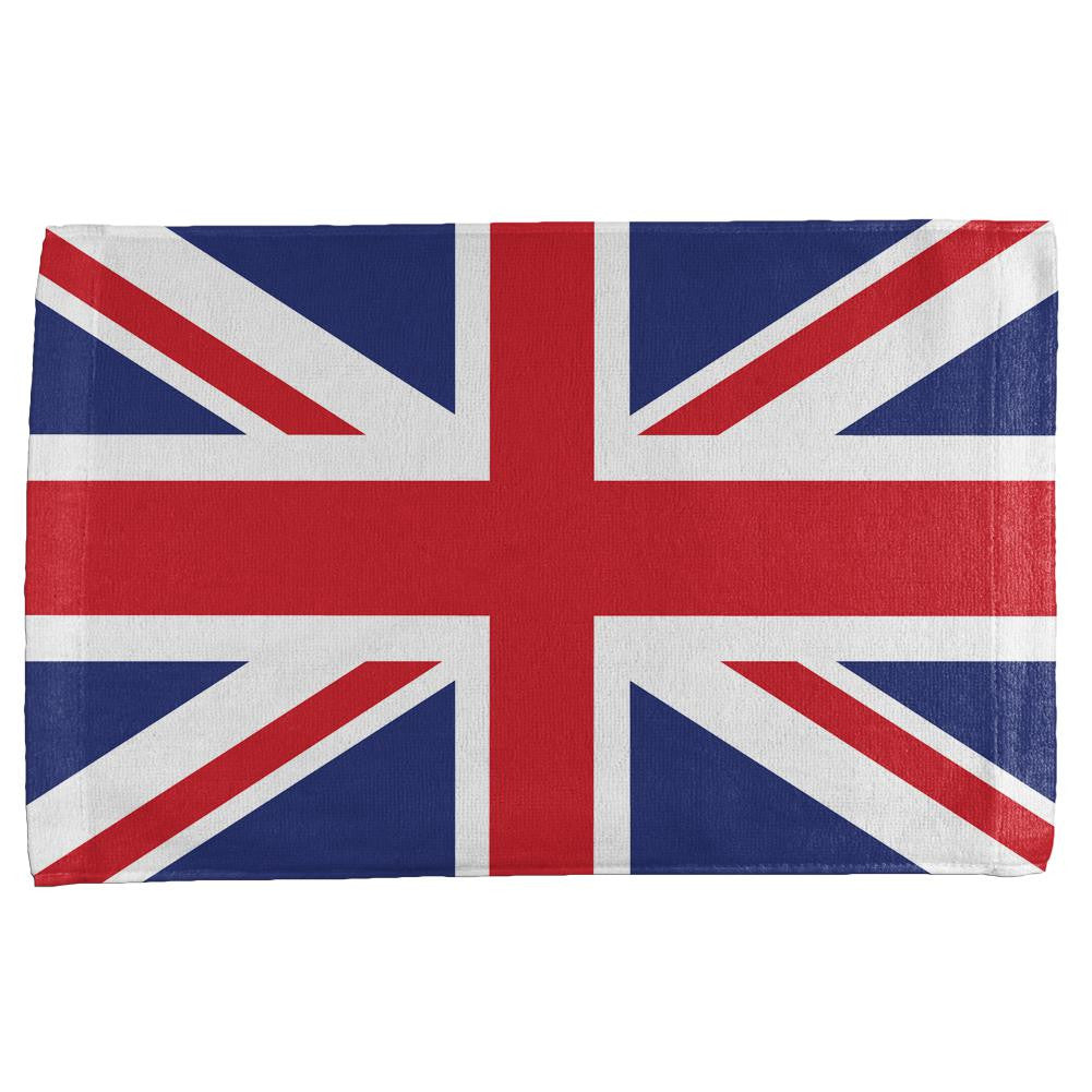 British Flag Union Jack All Over Hand Towel Hand Towel Old Glory OS Multi 