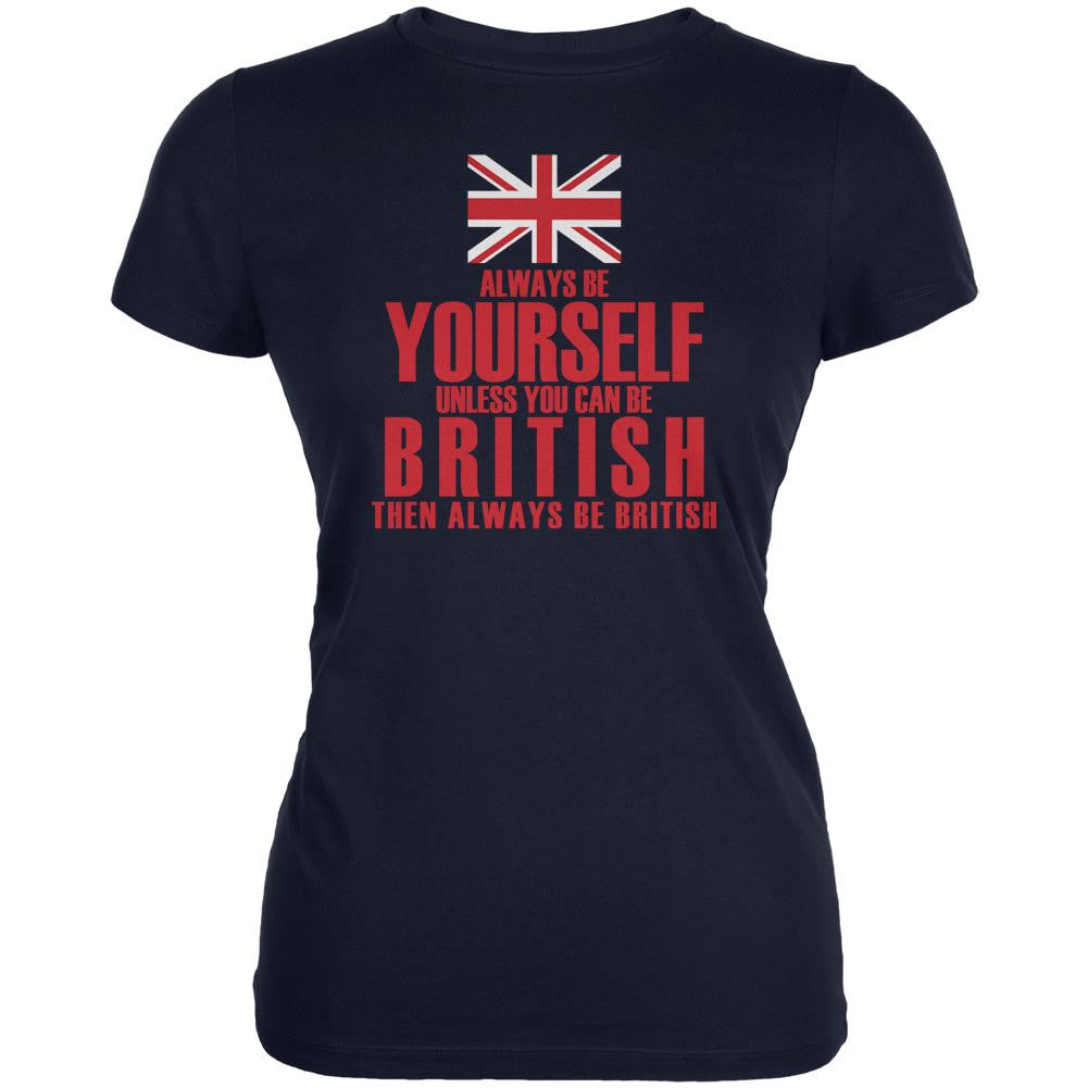 Always Be Yourself British Juniors Soft T Shirt Juniors T-Shirts Old Glory 2XL Navy 