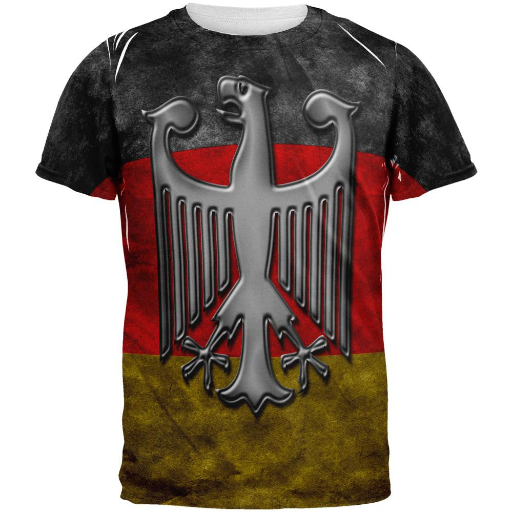 German Flag Eagle Crest All Over Mens T Shirt Men's T-Shirts Old Glory 2XL Multi 
