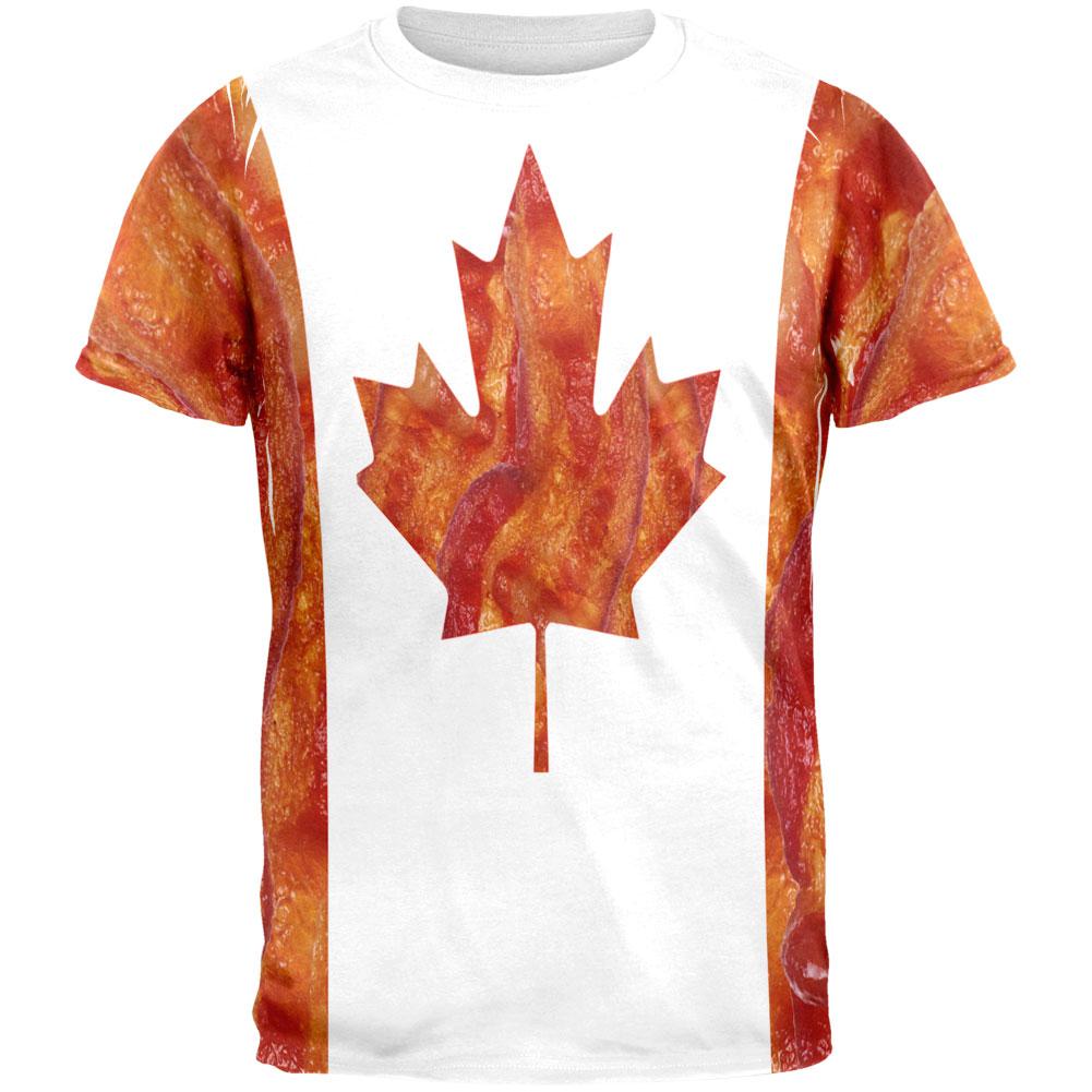 Canadian Bacon Flag All Over Mens T Shirt Men's T-Shirts Old Glory 2XL Multi 