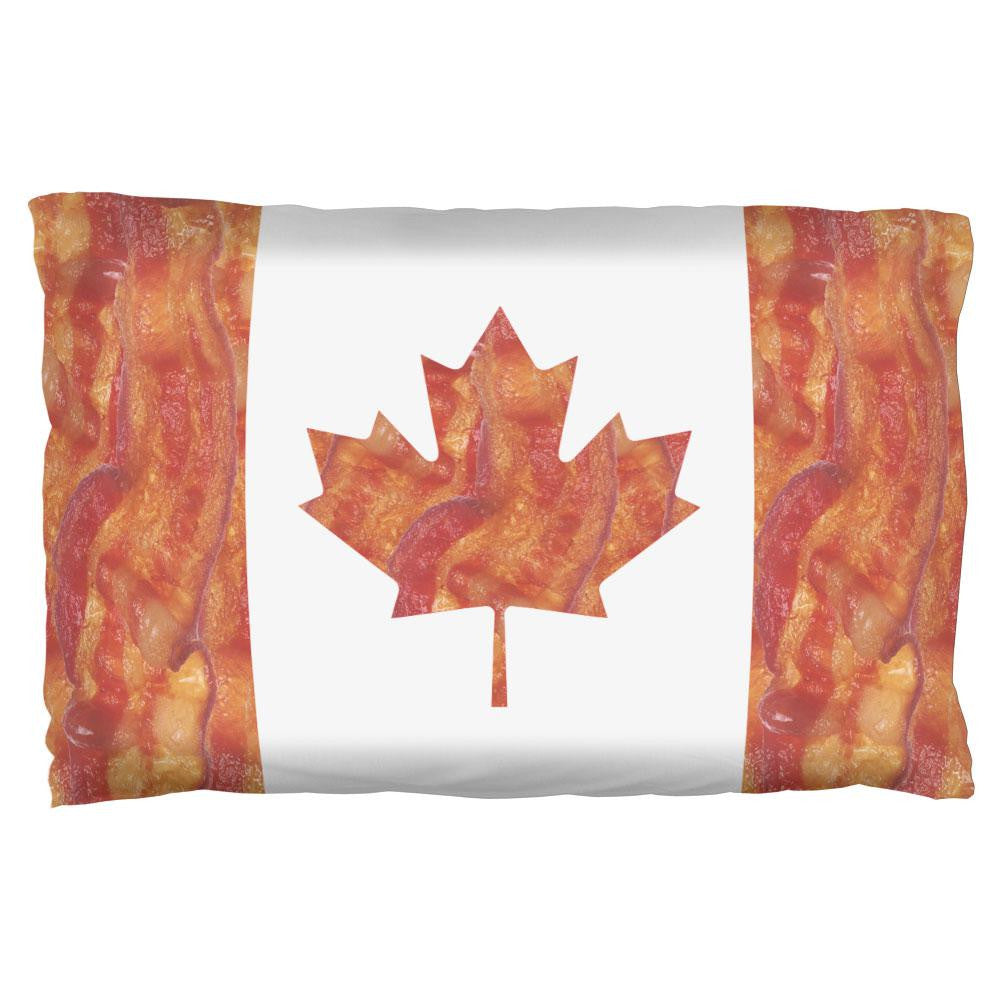 Canadian Bacon Flag Pillow Case Pillowcases Old Glory OS Multi 