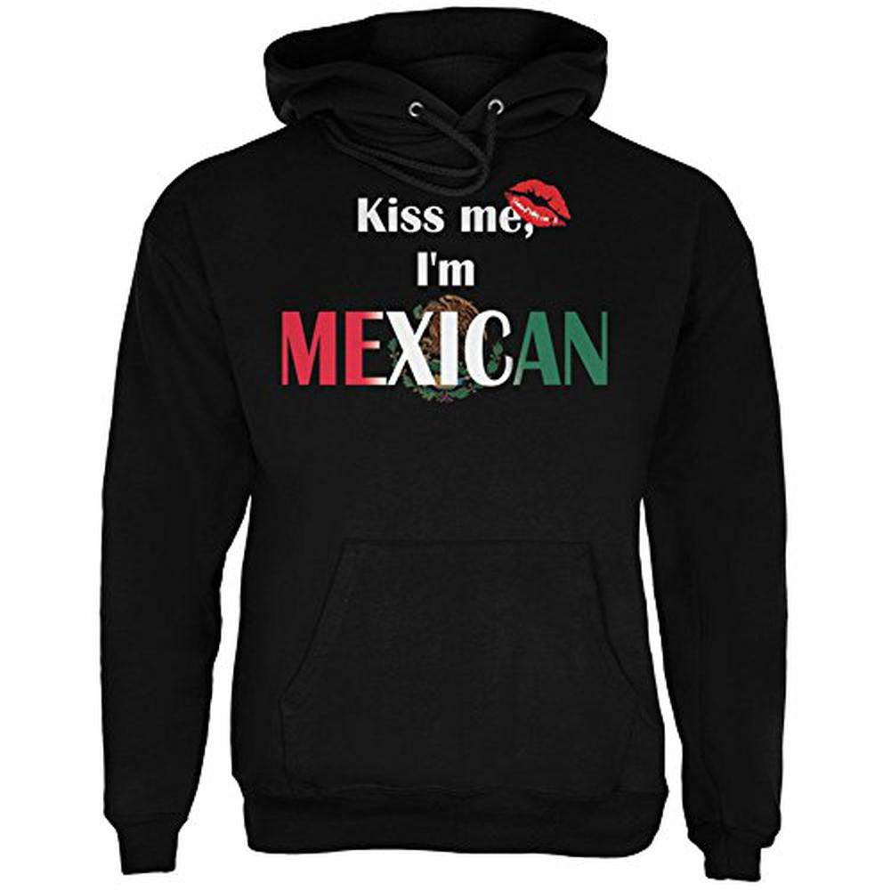 Cinco De Mayo - Kiss Me I'm Mexican Mens Hoodie Men's Hoodies Old Glory SM Black 