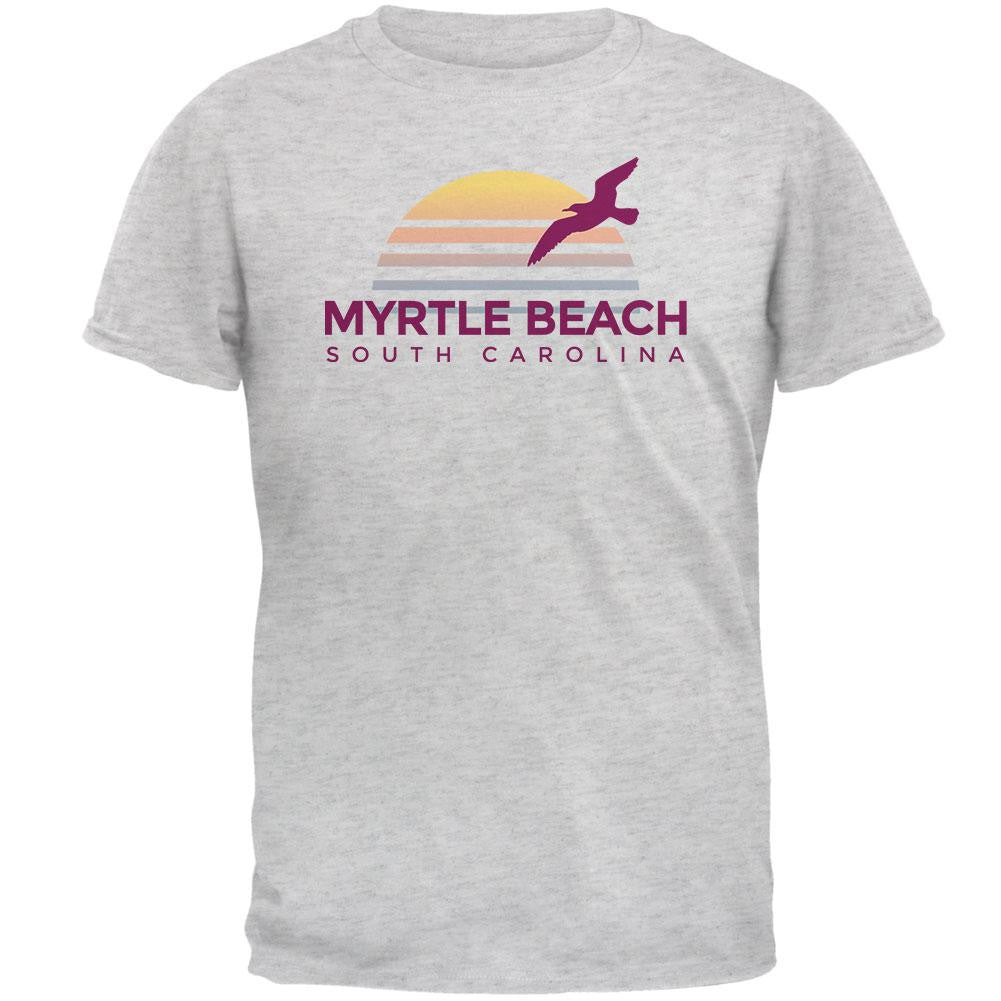 Beach Sun Myrtle Beach South Carolina Mens T Shirt Men's T-Shirts Old Glory LG Grey 