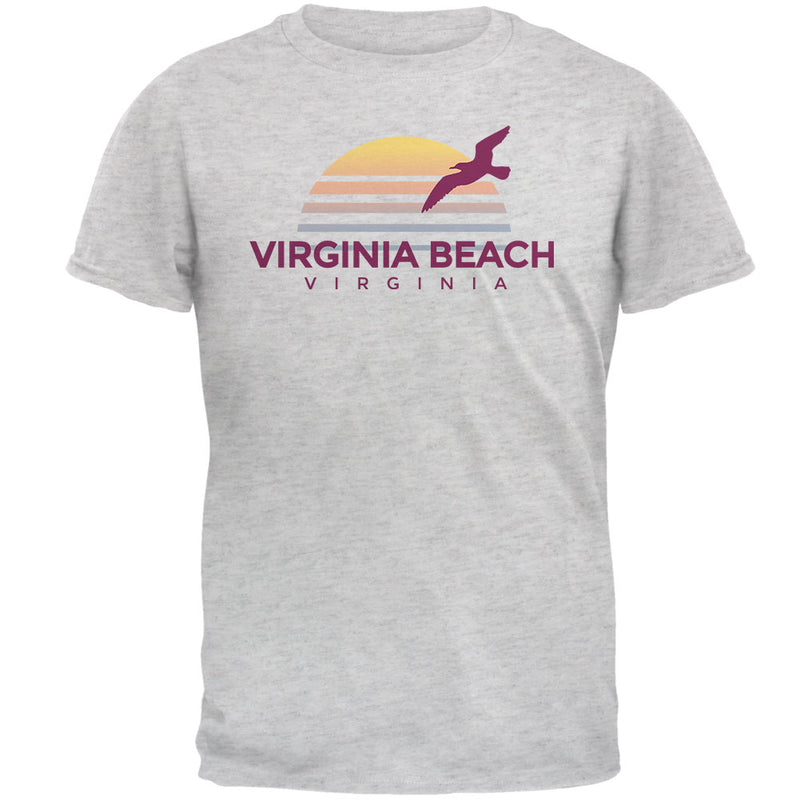 Beach Sun Virginia Beach Virginia Mens T Shirt Men's T-Shirts Old Glory 2XL Light Heather Grey 