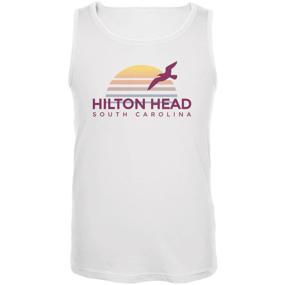 Beach Sun Hilton Head South Carolina Mens Tank Top Men's Tank Tops Old Glory 2XL White 