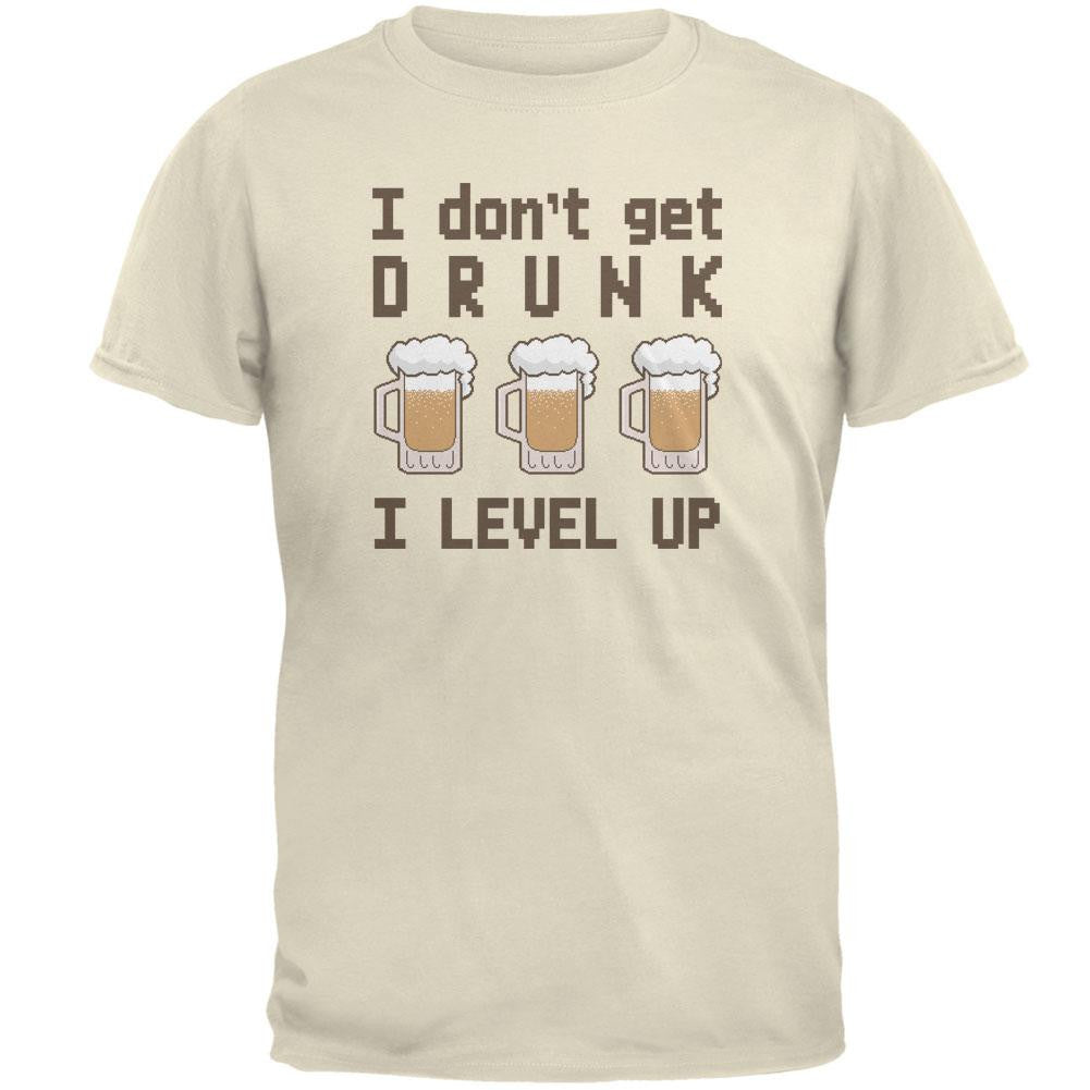 I Don't Get Drunk I Level Up Mens T Shirt Men's T-Shirts Old Glory SM White 