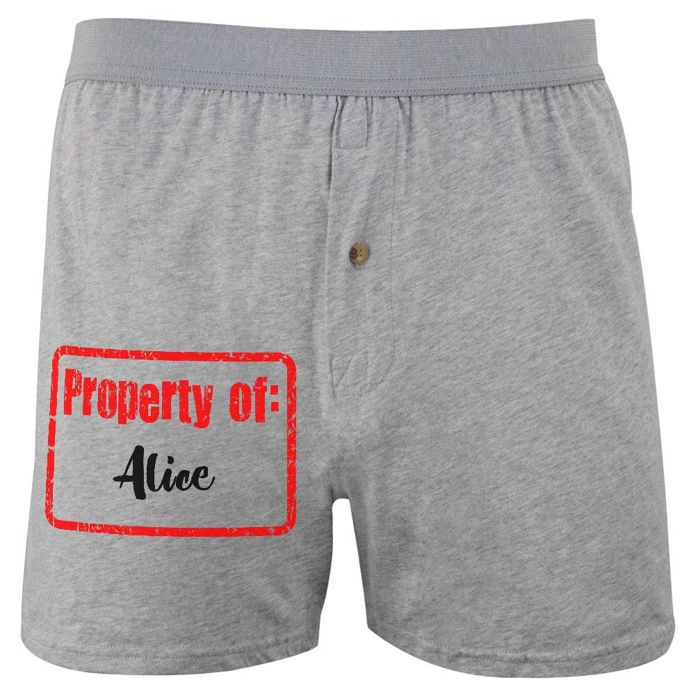 Property of Alice Soft Knit Boxer Men's Boxers & Briefs Old Glory 2XL Grey 